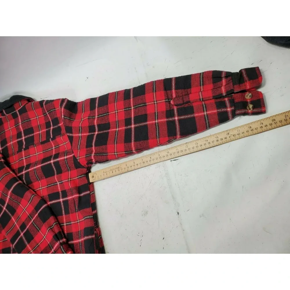 Ozark Trail Lumberjack Buffalo Flannel Insulated Shirt Jacket Quilted Red Plaid